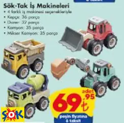 GOKİDY OYUNCAK SÖK-TAK İŞ MAKİNELERİ